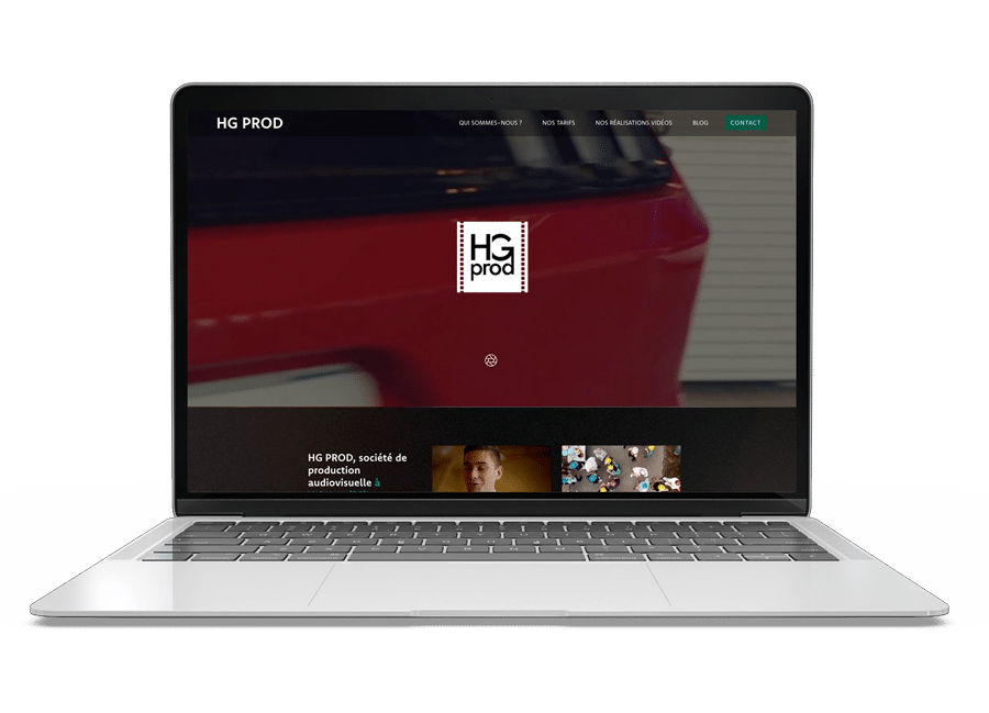 mockup site web HG Prod