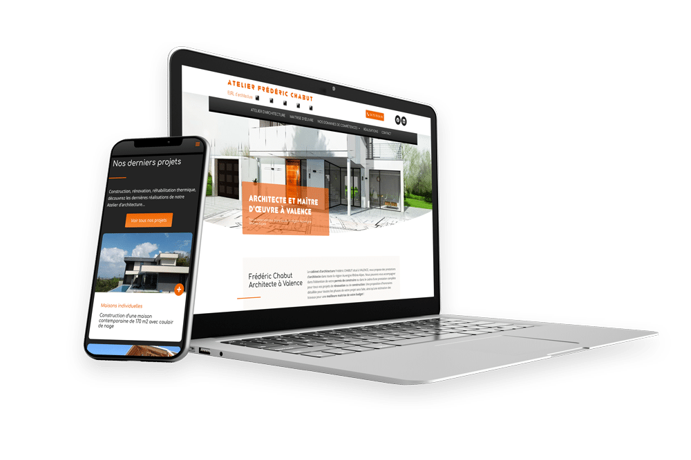 mockup site web Atelier Frédéric Chabut