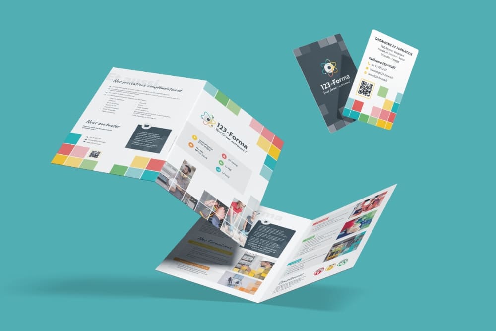 Plaquette et carte de visite 123-forma