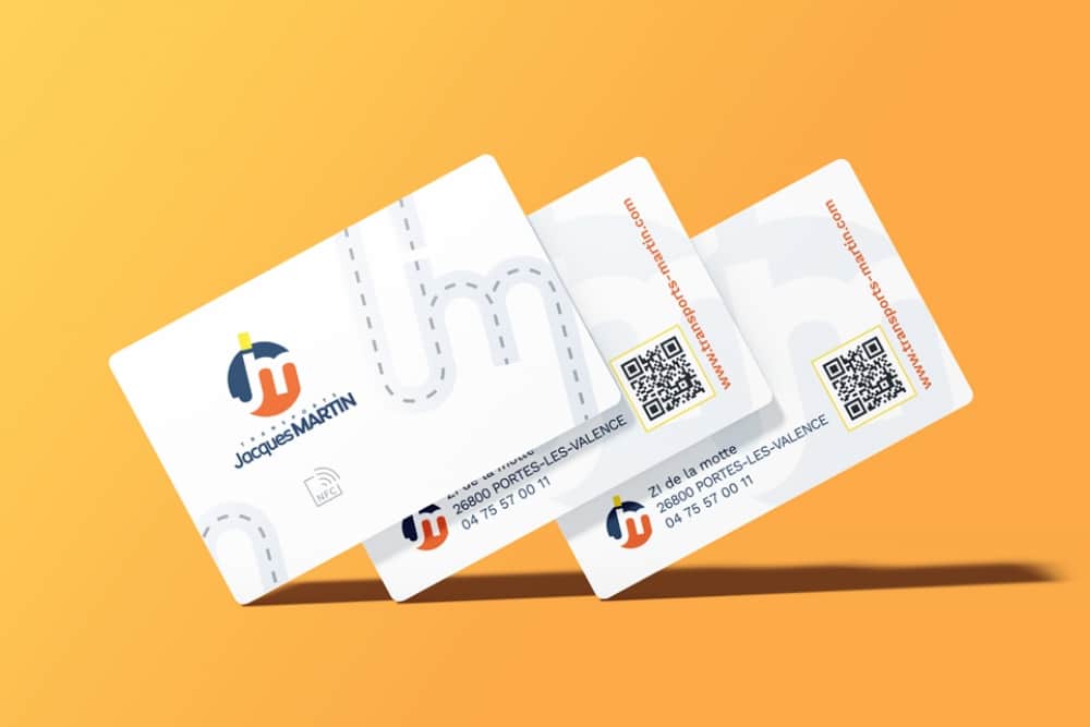 Cartes de visites NFC Transports Martin