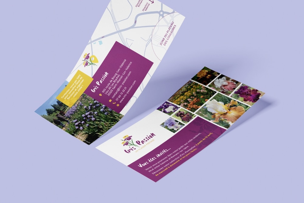 Flyer Iris Passion format DL recto verso