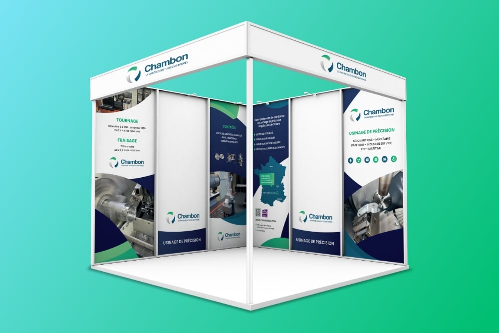 Image de carrousel du visuel de stand de Chambon SAS en mockup