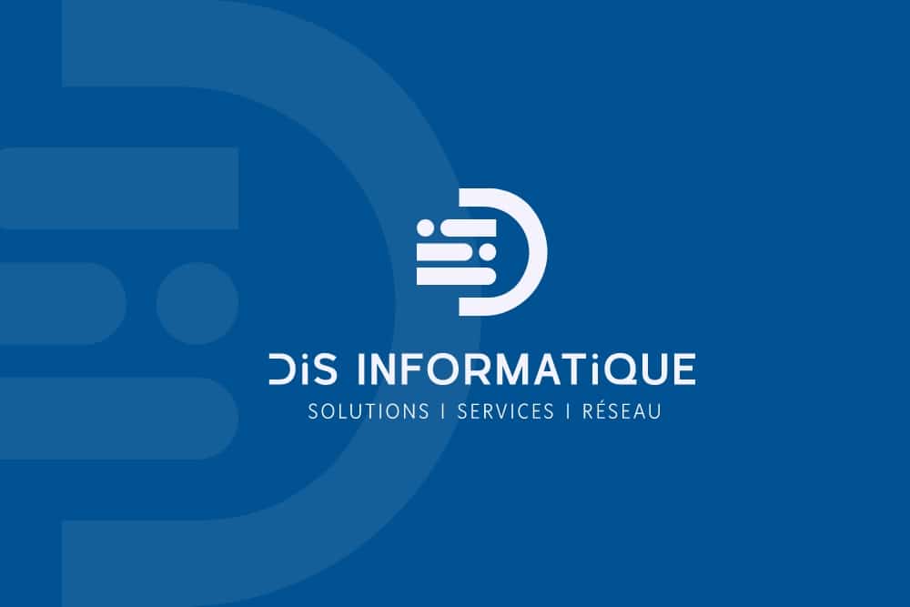 Image de carrousel du logo de DIS Informatique sur fond uni