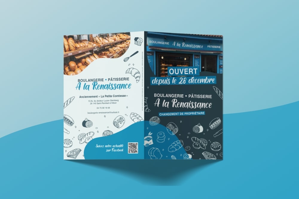 Image de mise en avant du projet de flyers de boulangerie à la renaissance 1