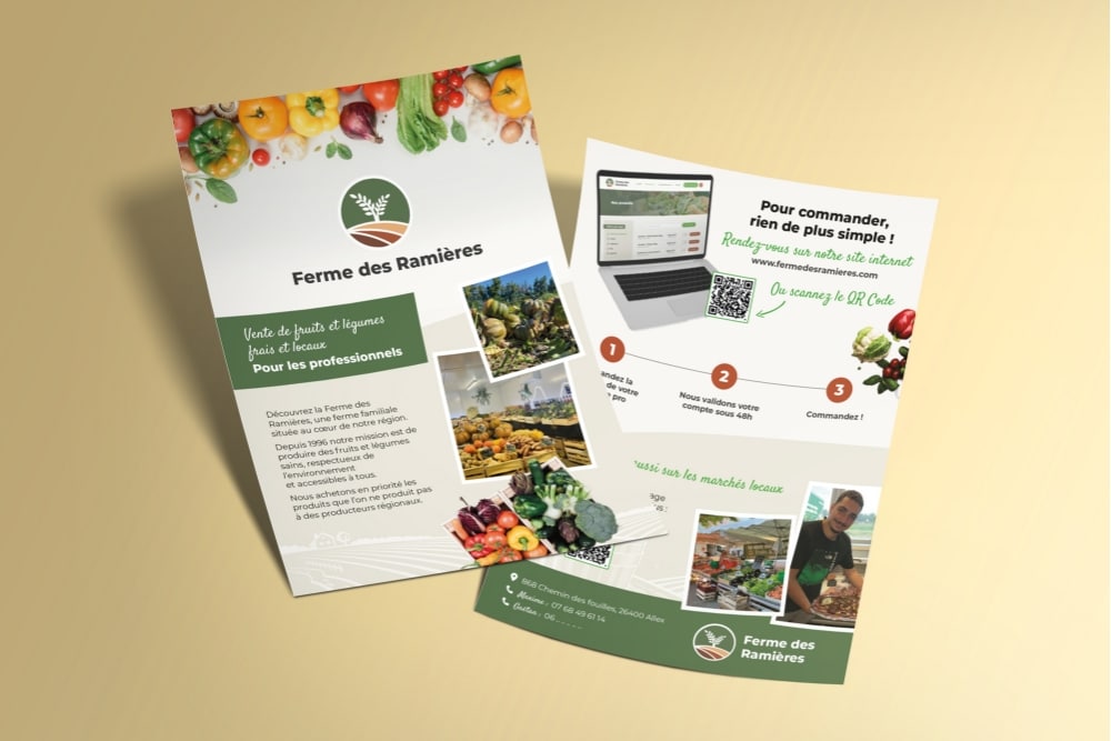 Image de mise en avant du projet de flyers de la Ferme des Ramières 1