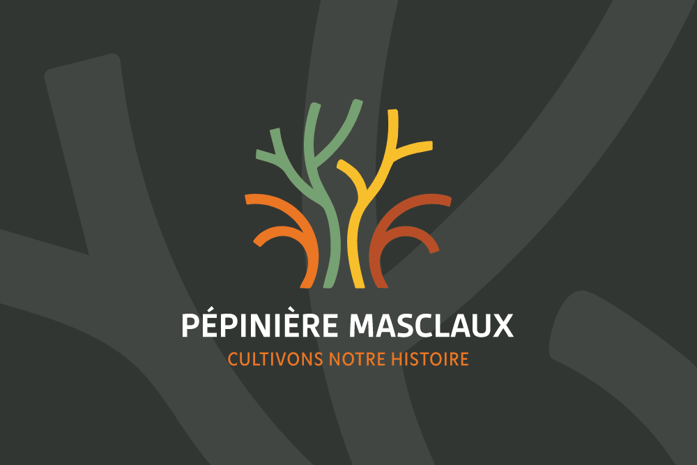 Logo Pépinière Masclaux sur fond noir