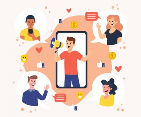 illustration communication entre plusieurs personnes