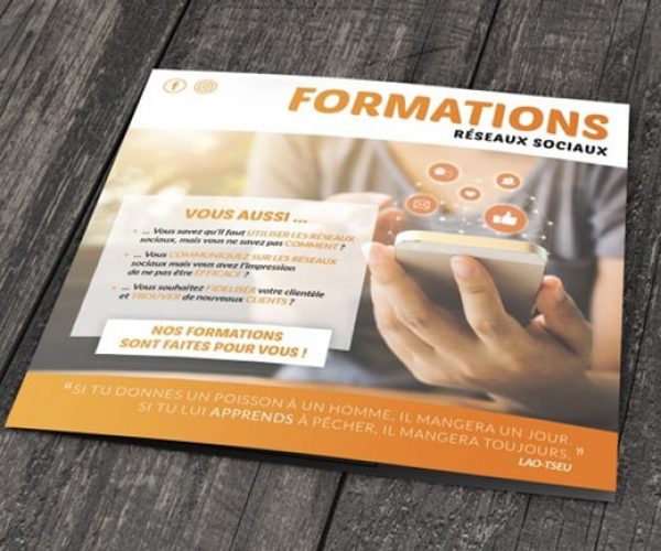 photo d'un flyer format carré